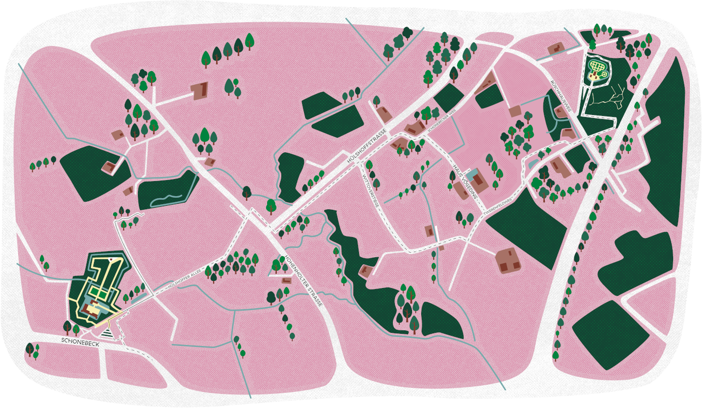 Picture of the map of Droste-Landschaft : Lyrikweg.